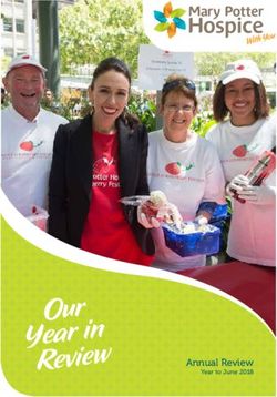 O u r Year in Annual Review - Year to June 2018 - Mary Potter Hospice