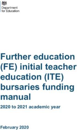 Further education (FE) initial teacher education (ITE) bursaries funding manual - 2020 to 2021 academic year