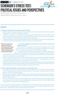 SCHENGEN'S STRESS TEST: POLITICAL ISSUES AND PERSPECTIVES
