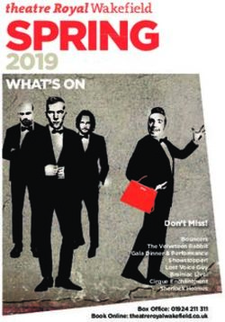 SPRING 2019 WHAT'S ON - Don't Miss! - Theatre Royal Wakefield