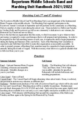 Boyertown Middle Schools Band and Marching Unit Handbook 2021/2022