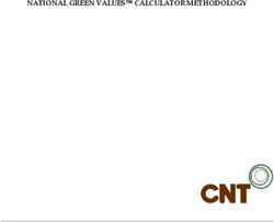 NATIONAL GREEN VALUES CALCULATOR METHODOLOGY