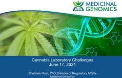CANNABIS LABORATORY CHALLENGES JUNE 17, 2021 - SHERMAN HOM, PHD, DIRECTOR OF REGULATORY AFFAIRS