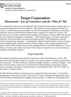Target Corporation: Pharmacists' Acts of Conscience and the "Plan B" Pill