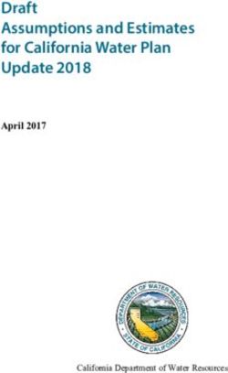 Draft Assumptions and Estimates for California Water Plan Update 2018 - April 2017