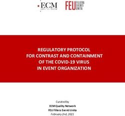 REGULATORY PROTOCOL FOR CONTRAST AND CONTAINMENT OF THE COVID-19 VIRUS IN EVENT ORGANIZATION - ECM Quality Network FEU Filiera Eventi Unita