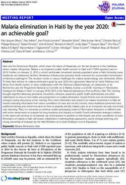 Malaria elimination in Haiti by the year 2020: an achievable goal? - Malaria Journal