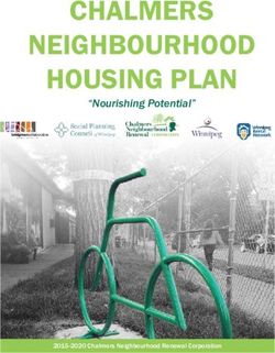 CHALMERS NEIGHBOURHOOD HOUSING PLAN - "Nourishing Potential" - 2015-2020 Chalmers Neighbourhood Renewal Corporation