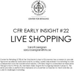 LIVE SHOPPING CFR EARLY INSIGHT #22 - Stockholm School of ...