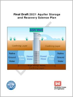 Final Draft 2021 Aquifer Storage - and Recovery Science Plan