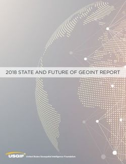 2018 STATE AND FUTURE OF GEOINT REPORT - United States Geospatial Intelligence Foundation - USGIF