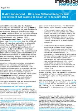 D-day announced - UK's new National Security and Investment Act regime to begin on 4 January 2022