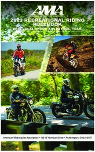 2023 RECREATIONAL RIDING RULEBOOK - ROAD, DUAL SPORT, ADVENTURE, TRAIL