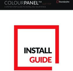 INSTALL GUIDE - COLOUR PANELTM - Boundaryline