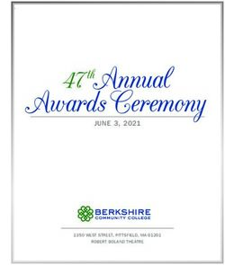 Awards Ceremony 47 thAnnual - JUNE 3, 2021 - Berkshire Community College