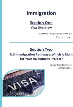 Immigration Section One - Visa Overview - International Trade ...