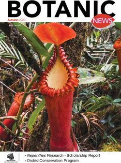 Nepenthes Research Scholarship Report Orchid Conservation Program - Autumn 2020 $5.00 incl GST
