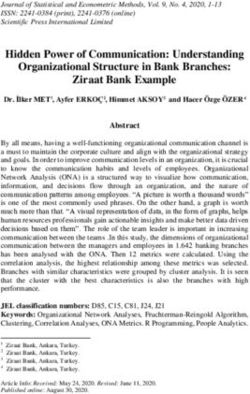Hidden Power of Communication: Understanding Organizational Structure in Bank Branches: Ziraat Bank Example - Scientific Press International Limited