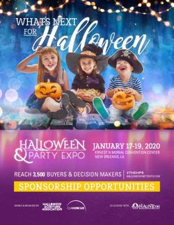SPONSORSHIP OPPORTUNITIES - REACH 3,500 BUYERS & DECISION MAKERS - Halloween & Party Expo