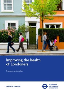 Improving the health of Londoners - Transport action plan