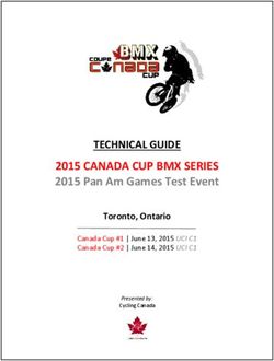 2015 CANADA CUP BMX SERIES - 2015 Pan Am Games Test Event TECHNICAL GUIDE Toronto, Ontario