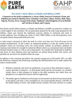Pure Earth / Global Alliance on Health and Pollution (GAHP) Comments on the draft resolution for a Science Policy Panel on Chemicals, Waste and ...