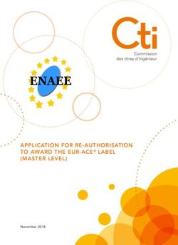 APPLICATION FOR RE-AUTHORISATION TO AWARD THE EUR-ACE LABEL (MASTER LEVEL) - November 2018 - CTI