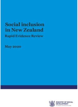 Social inclusion in New Zealand - Rapid Evidence Review May 2020 - Ministry of Social ...