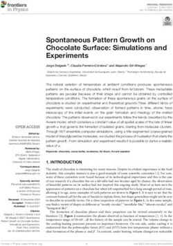 Spontaneous Pattern Growth on Chocolate Surface: Simulations and Experiments - Frontiers