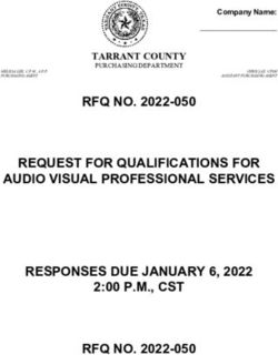 REQUEST FOR QUALIFICATIONS FOR AUDIO VISUAL PROFESSIONAL SERVICES RESPONSES DUE JANUARY 6, 2022 2:00 P.M., CST RFQ NO. 2022-050
