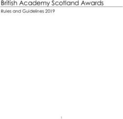 British Academy Scotland Awards - Rules and Guidelines 2019 - BAFTA Awards
