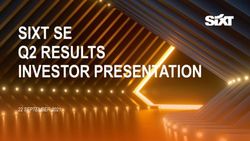 SIXT SE Q2 RESULTS INVESTOR PRESENTATION - 22 SEPTEMBER 2021