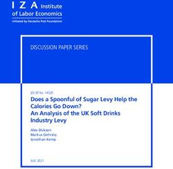 Does a Spoonful of Sugar Levy Help the Calories Go Down? An Analysis of the UK Soft Drinks Industry Levy - DISCUSSION PAPER SERIES