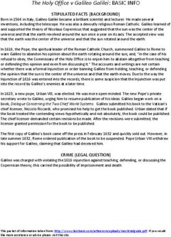 The Holy Office v Galileo Galilei: BASIC INFO