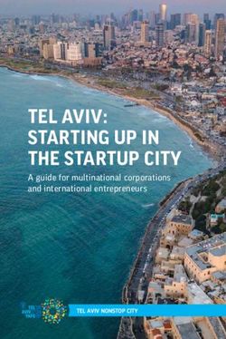 TEL AVIV: STARTING UP IN THE STARTUP CITY - A guide for multinational corporations and international entrepreneurs