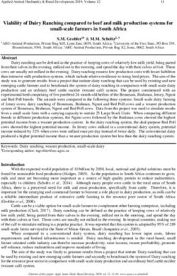 Viability of Dairy Ranching compared to beef and milk production systems for small-scale farmers in South Africa - SASAS
