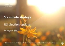 Six minute strategy US election update - 06 August 2020 - Sarasin & Partners