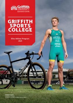 Elite Athlete Program 2021 - Griffith University
