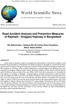 Road Accident Analysis and Prevention Measures of Rajshahi - Sirajganj Highway in Bangladesh