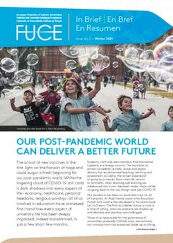 OUR POST-PANDEMIC WORLD CAN DELIVER A BETTER FUTURE