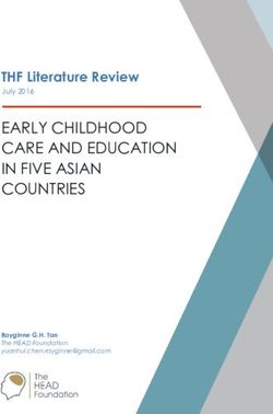 EARLY CHILDHOOD CARE AND EDUCATION IN FIVE ASIAN COUNTRIES - THF Literature Review