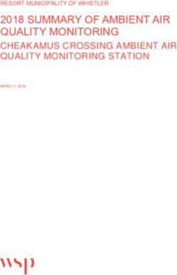 2018 SUMMARY OF AMBIENT AIR QUALITY MONITORING - CHEAKAMUS CROSSING AMBIENT AIR QUALITY MONITORING STATION - Resort ...