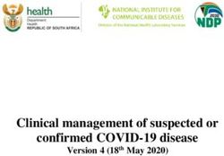 Clinical management of suspected or confirmed COVID-19 disease - Version 4 (18th May 2020) - NICD