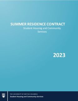 2023 SUMMER RESIDENCE CONTRACT Student Housing and Community Services - UBC Okanagan Housing