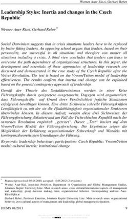 Leadership Styles: Inertia and changes in the Czech Republic