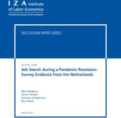 Job Search during a Pandemic Recession: Survey Evidence from the Netherlands - IZA DP No. 14180 MARCH 2021