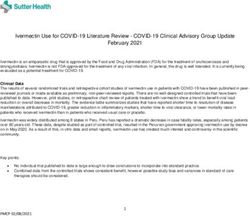 Ivermectin Use for COVID-19 Literature Review - COVID-19 Clinical Advisory Group Update February 2021 - Vitals by ...