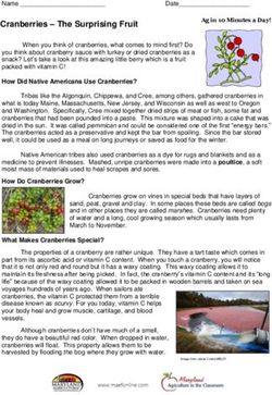 Cranberries - The Surprising Fruit