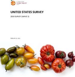 UNITED STATES SURVEY 2019 SURVEY (WAVE 3) - Food Policy Study