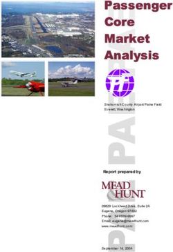 Passenger Core Market Analysis - Report prepared by - Paine Field Airport